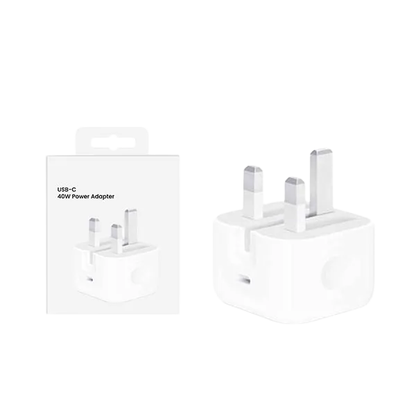 17 Pro Max 40w (original Watt) Uk Pin Usb-c Power Adapter With Nfc