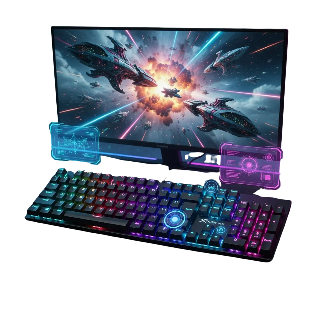 Xtrike Me Gk-803 En 104 Mechanical Keys Gaming Keyboard Black