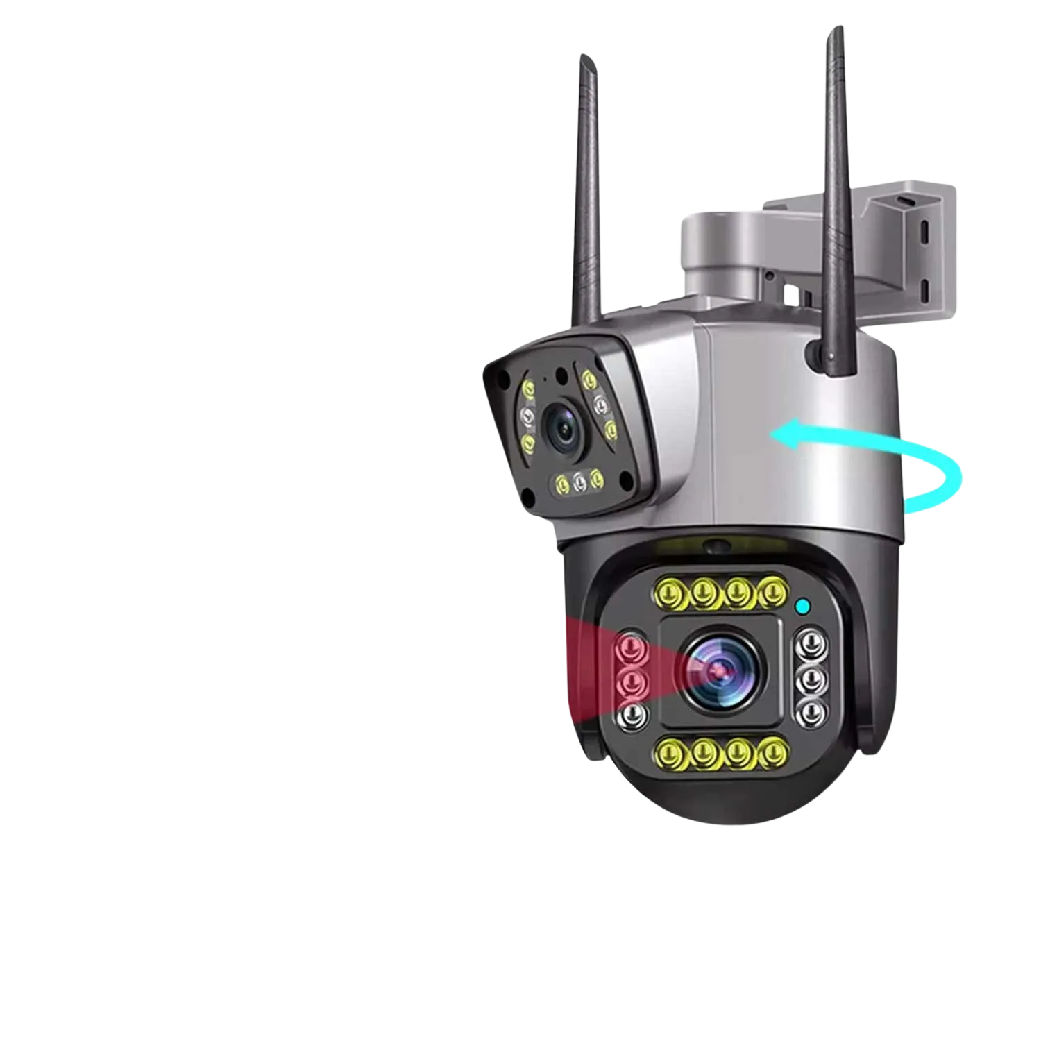 Speed-x (spz-702) 2 Camera Lens Wifi Outdoor 4mp Color Night Vision With V380 Pro App