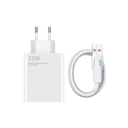 XIAOMI 33W EU PLUG QC3.0 FAST QUICK WALL TURBO CHARGER WITH CABLE