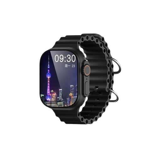 V200 NEW FASHION ULTRA 2.2 LARGE SCREEN IP68 WATERPROOF SPORT SMART WATCH WITH WearFit pro APP BLACK